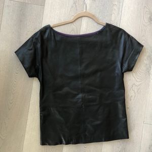 Leather Short sleeved tshirt XS but fits like S